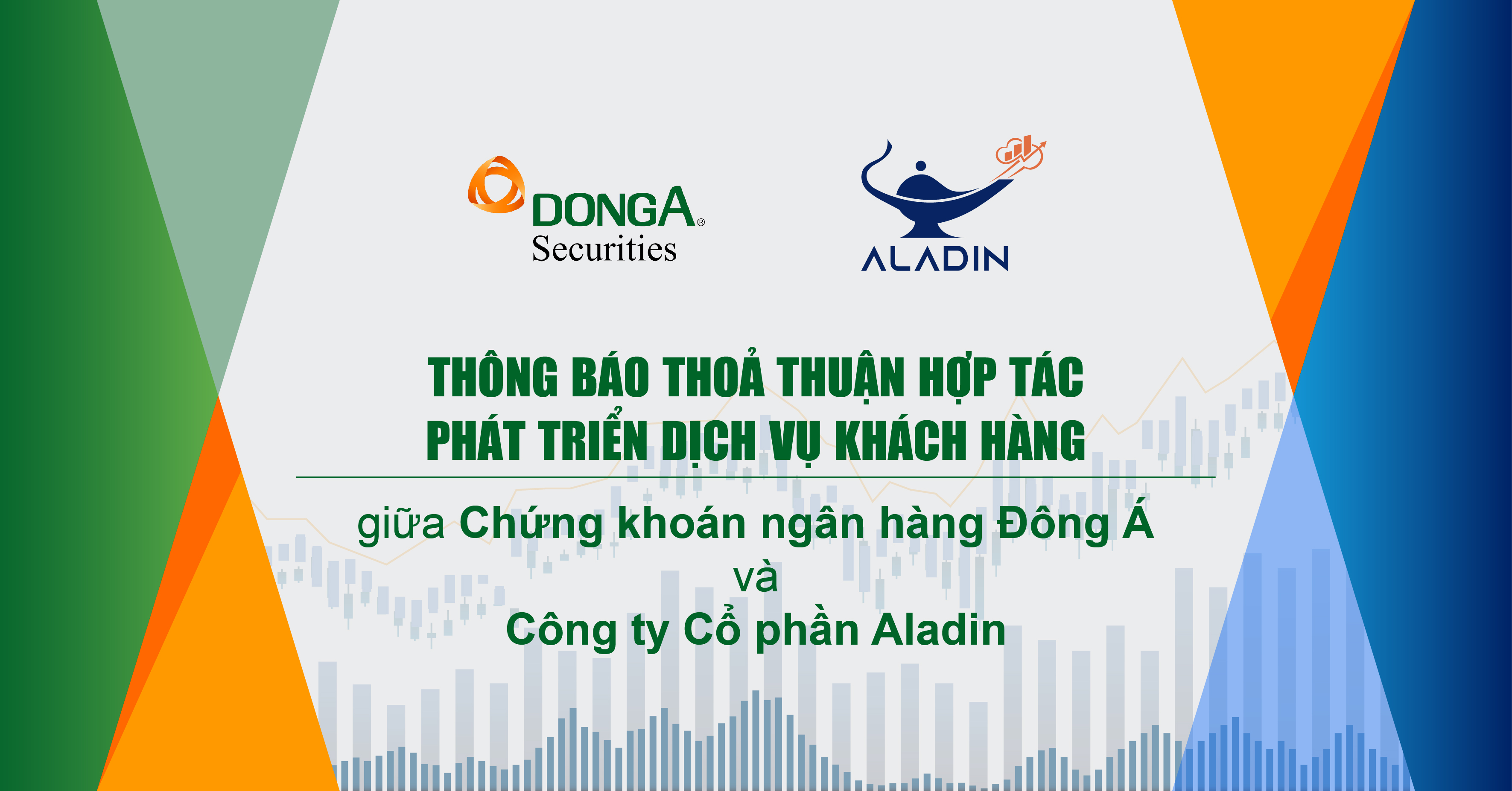 Thông báo chính thức về việc hợp tác giữa Công ty TNHH MTV Chứng khoán Ngân hàng Đông Á và Aladin Finance